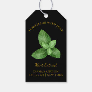 Simple Homemade Mint Extract Hang Tag l Black