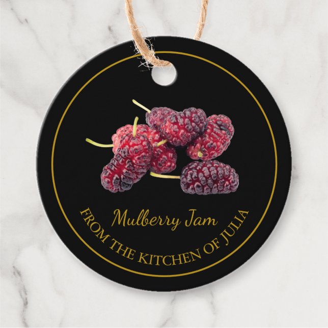 Simple Homemade Mulberry Jam Hang Tag (Front)