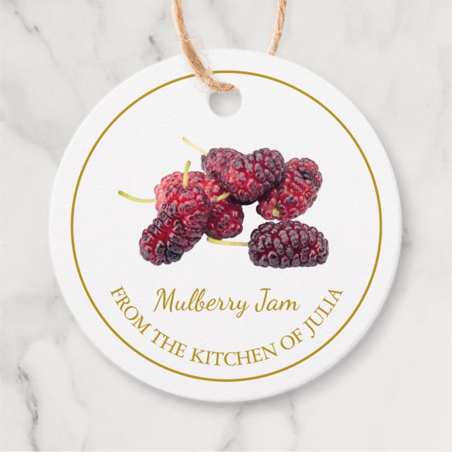 Simple Homemade Mulberry Jam Hang Tag (Front)