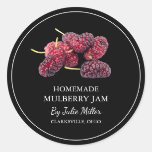 Simple Homemade Mulberry Jam Label