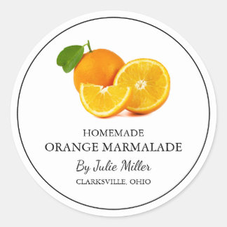 Simple Homemade Orange Marmalade Label