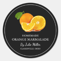 Simple Homemade Orange Marmalade Label