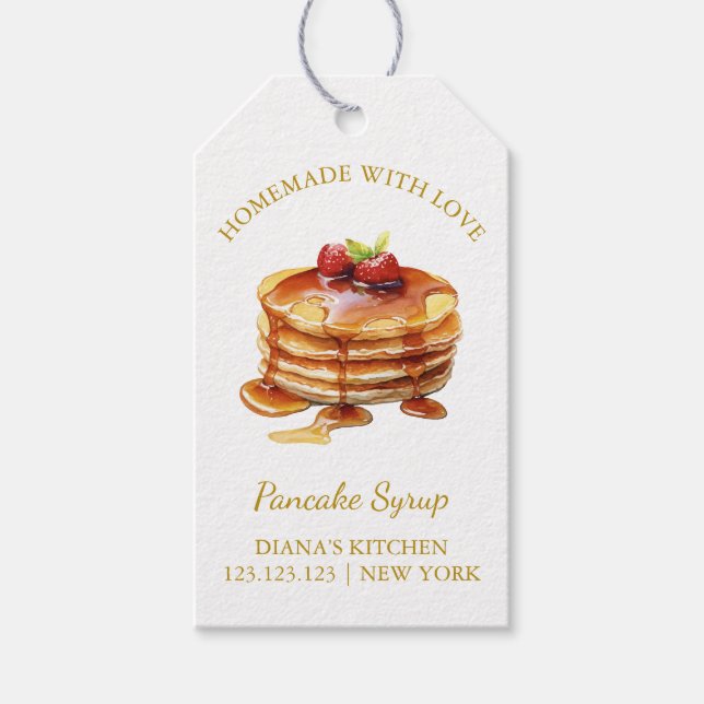 Simple Homemade Pancake Syrup Hang Tag l White (Front)