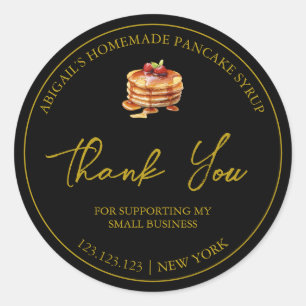 Simple Homemade Pancake Syrup Thank You Label
