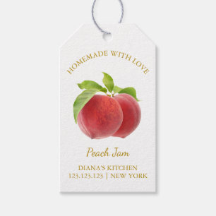 Simple Homemade Peach Jam Hang Tag l White