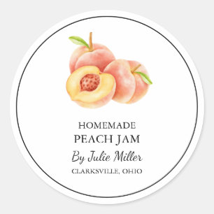 Simple Homemade Peach Jam Label