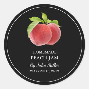 Simple Homemade Peach Jam Label