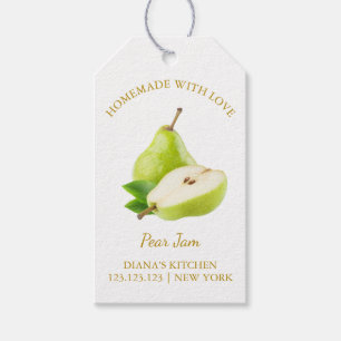 Simple Homemade Pear Jam Hang Tag l White