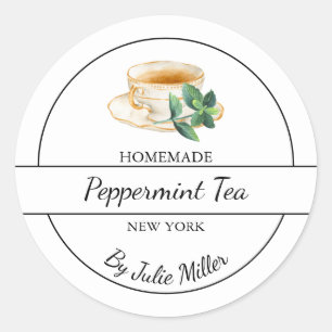 Simple Homemade Peppermint Tea Label
