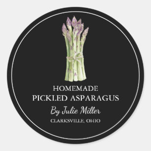Simple Homemade Pickled Asparagus Label