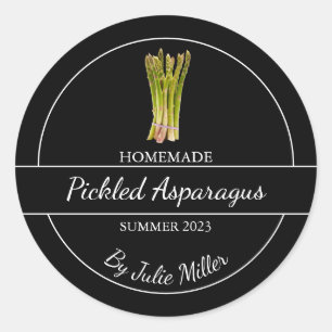 Simple Homemade Pickled Asparagus Label