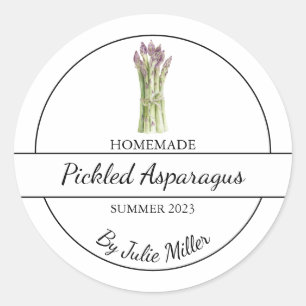Simple Homemade Pickled Asparagus Label