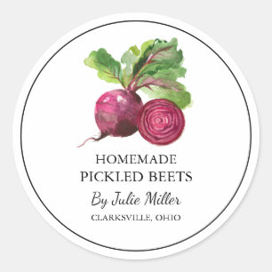 Simple Homemade Pickled Beet Label