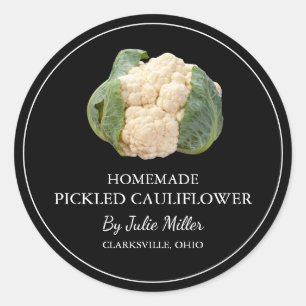 Simple Homemade Pickled Cauliflower Label