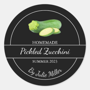 Simple Homemade Pickled Zucchini Label