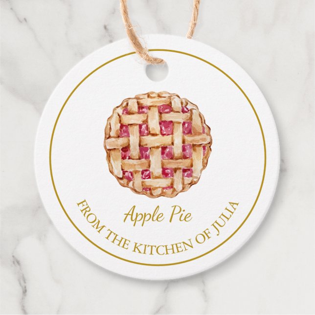 Simple Homemade Pie Hang Tag l White (Front)