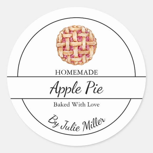 Simple Homemade Pie Label (Front)