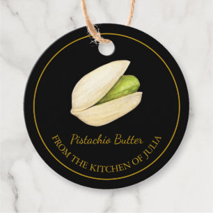 Simple Homemade Pistachio Butter Hang Tag l Black