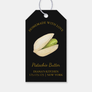 Simple Homemade Pistachio Butter Hang Tag l Black