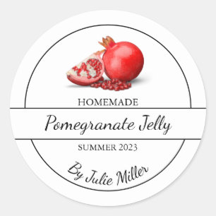 Simple Homemade Pomegranate Jelly Label