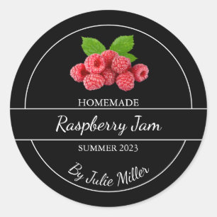 Simple Homemade Raspberry Jam Label