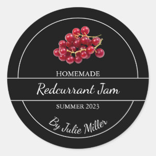 Simple Homemade Redcurrant Jam Label
