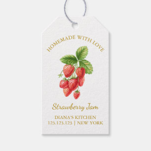 Simple Homemade Strawberry Jam Hang Tag l White