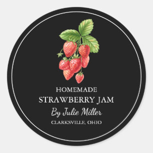 Simple Homemade Strawberry Jam Label