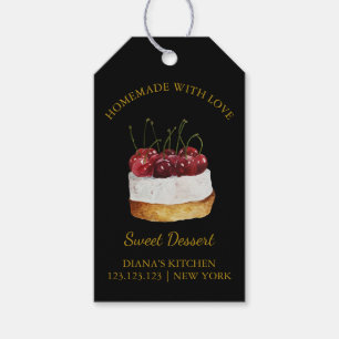Simple Homemade Sweet Dessert Hang Tag l Black