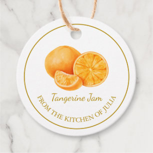 Simple Homemade Tangerine Jam Hang Tag l White
