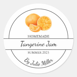 Simple Homemade Tangerine Orange Jam Label