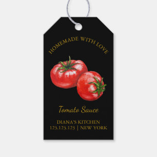 Simple Homemade Tomato Sauce Hang Tag l Black