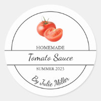 Simple Homemade Tomato Sauce Label