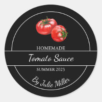 Simple Homemade Tomato Sauce Label Black