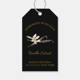 Simple Homemade Vanilla Extract Hang Tag l Black