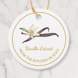 Simple Homemade Vanilla Extract Hang Tag l White