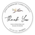 Simple Homemade Vanilla Extract Thank You Label