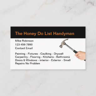 Simple Honey Do Handyman Business Cards
