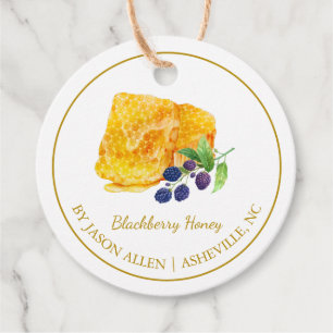 Simple Honeycomb Blackberry Infused Honey Hang Tag