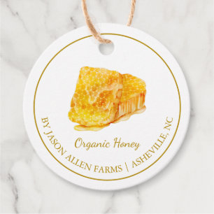 Simple Honeycomb Organic Honey Hang Tag