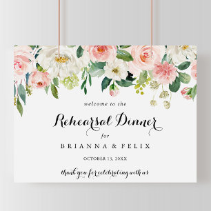 Simple Horizontal Rehearsal Dinner Welcome Sign