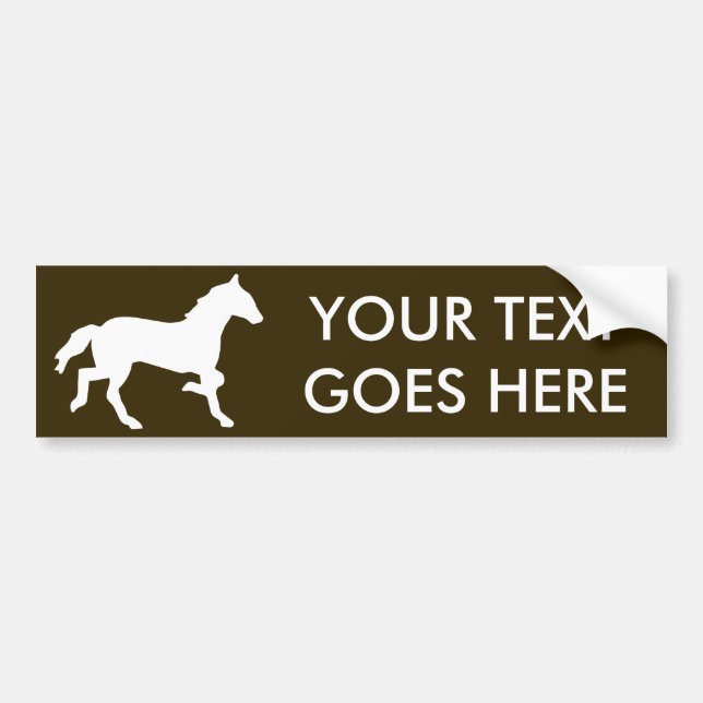 simple horse bumper sticker (Front)