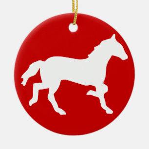 simple horse ceramic tree decoration