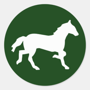 simple horse classic round sticker