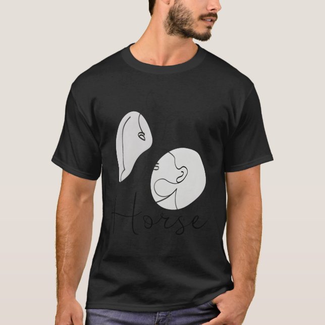 Simple Horse Mum retro T-Shirt (Front)
