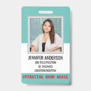 Simple Hospital Medical ID Badge