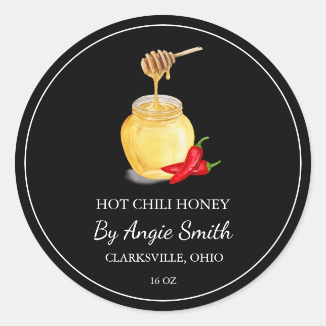 Simple Hot Chilli Infused Honey Label (Front)