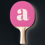 Simple Hot Pink Bold Retro Monogram Initial Ping Pong Paddle<br><div class="desc">Simple Hot Pink Bold Retro Monogram Initial Ping Pong Paddle</div>