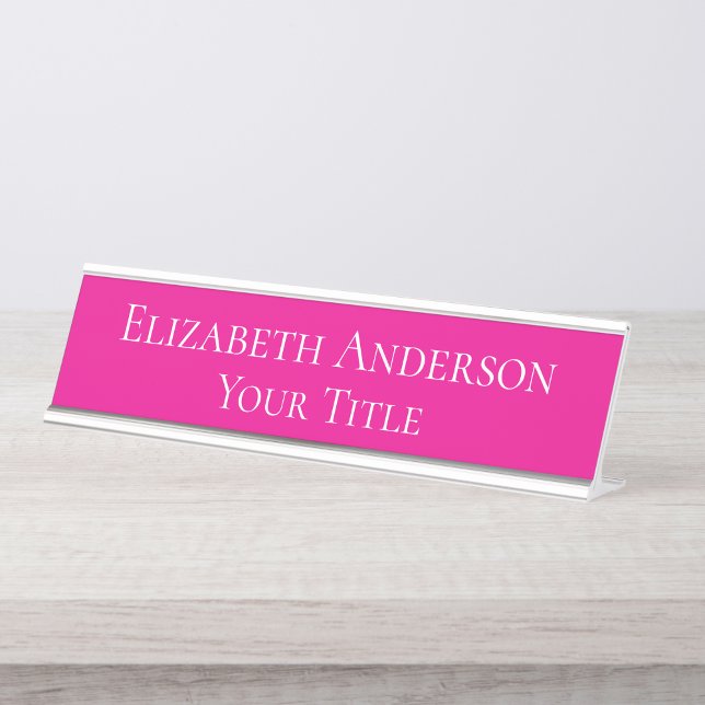Simple Hot Pink Name Plate (Creator Uploaded)