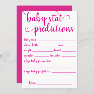 Simple Hot Pink Prediction   Magenta Keepsake Card